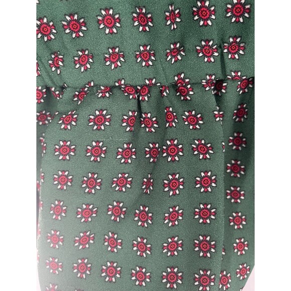 Scotch & Soda Small Dress Fit Flare Tiered Maison Floral Green Geometric - Picture 8 of 10